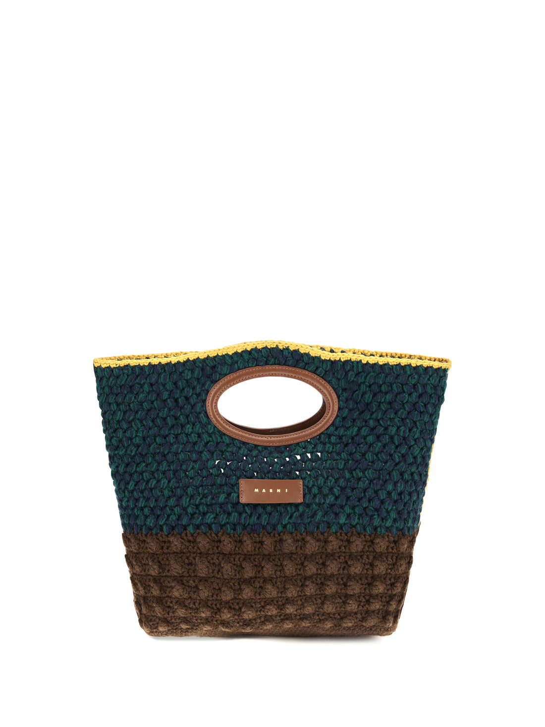 MARNI OS knotty crochet wool handbag