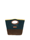 knotty crochet wool handbag
