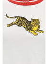 jumping tiger cropped cotton t-shirt
