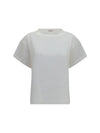 cotton t-shirt with sheer sleeves and side panels