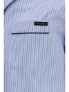 embroidered cotton-blend shirt