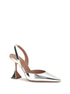 holli mirror-finish slingback pumps