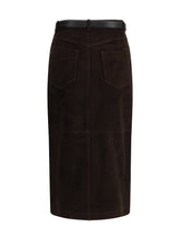 SELF-PORTRAIT 8 suede midi skirt