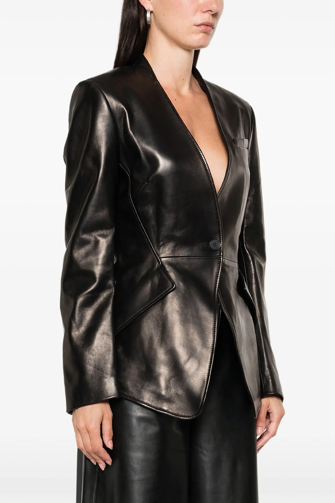 MCQUEEN 40 single-breasted nappa blazer