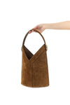 y long suede shoulder bag  bucket bucket design