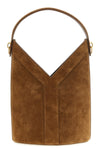 y long suede shoulder bag  bucket bucket design