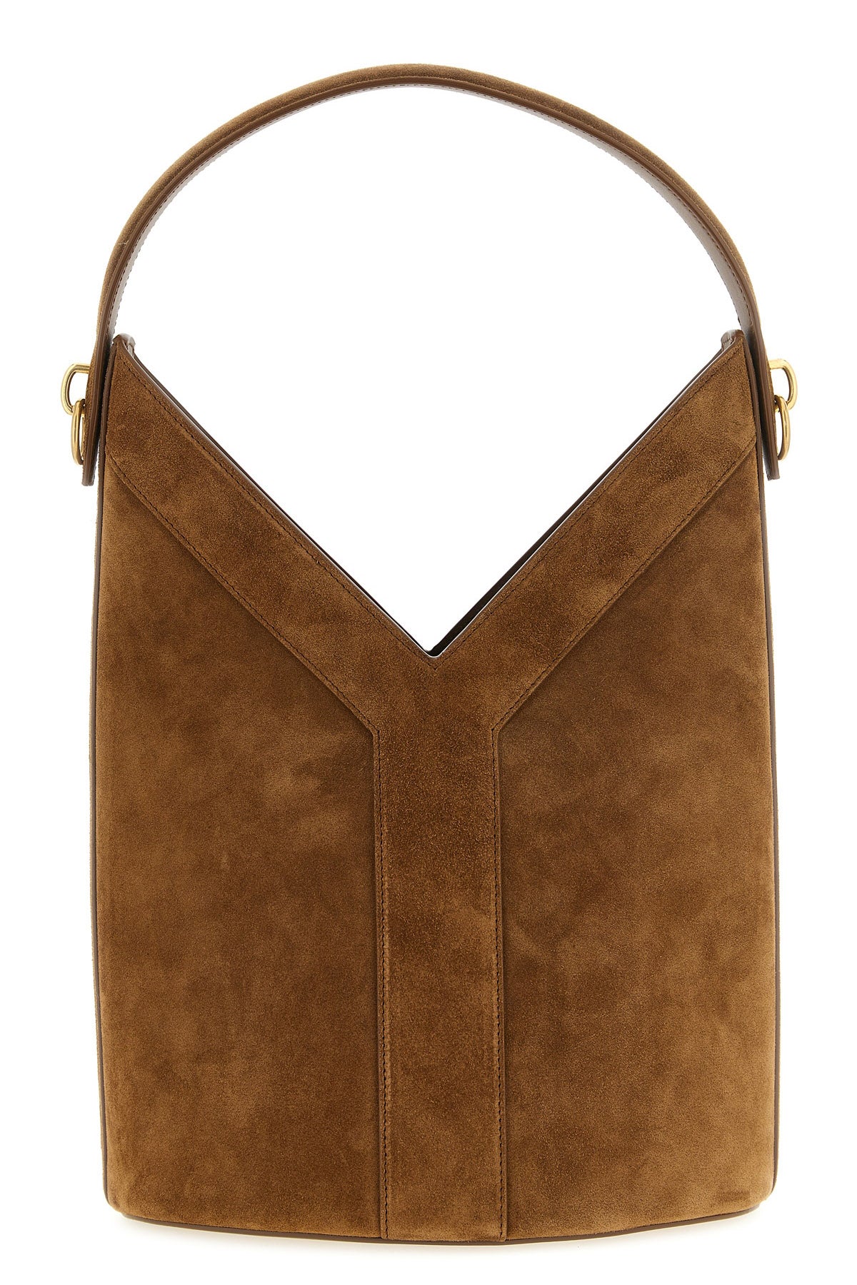 y long suede shoulder bag  bucket bucket design