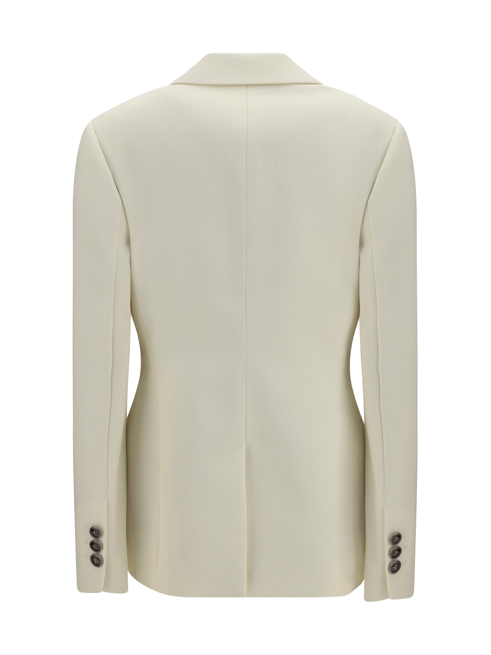 stretch wool blazer with embroidered lapels