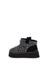 tweed and lurex ankle boots