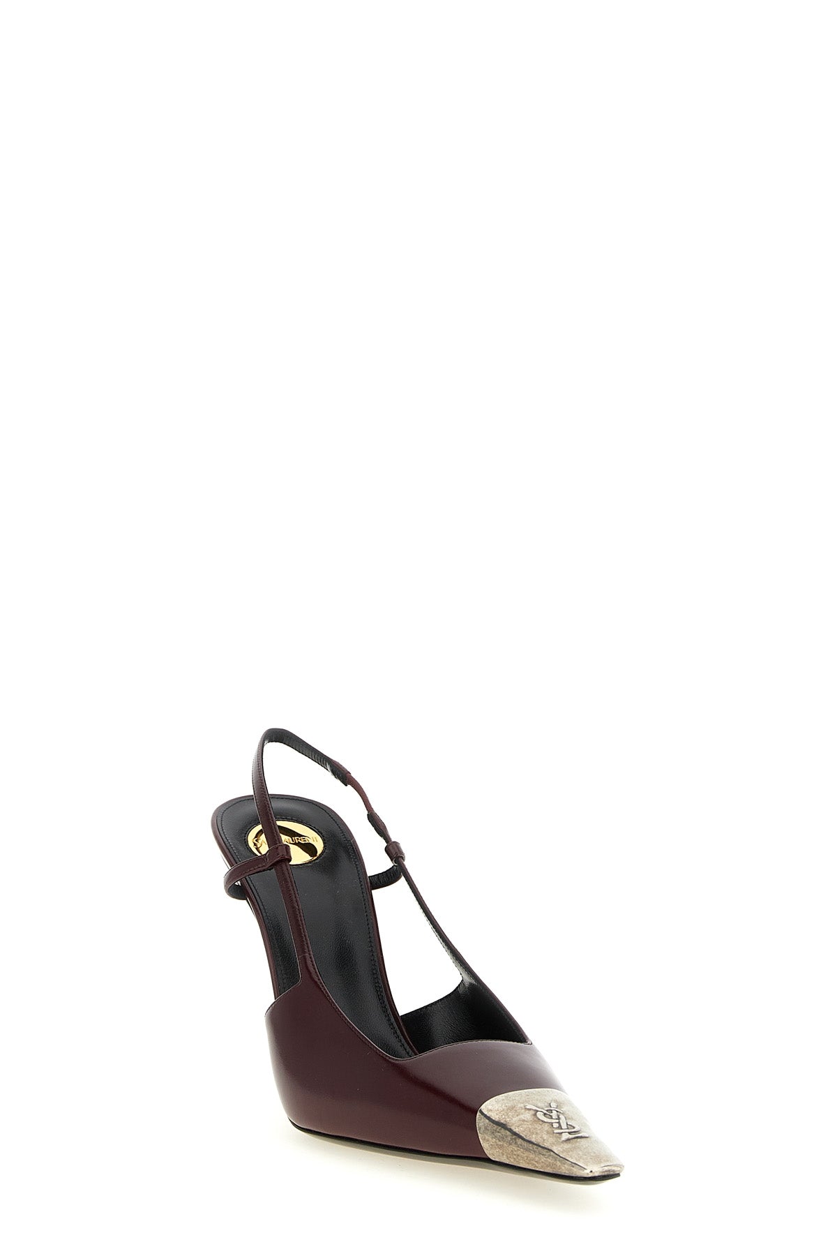 the saint laurent jeanne slingback establishes a rigorous aesthetic through it