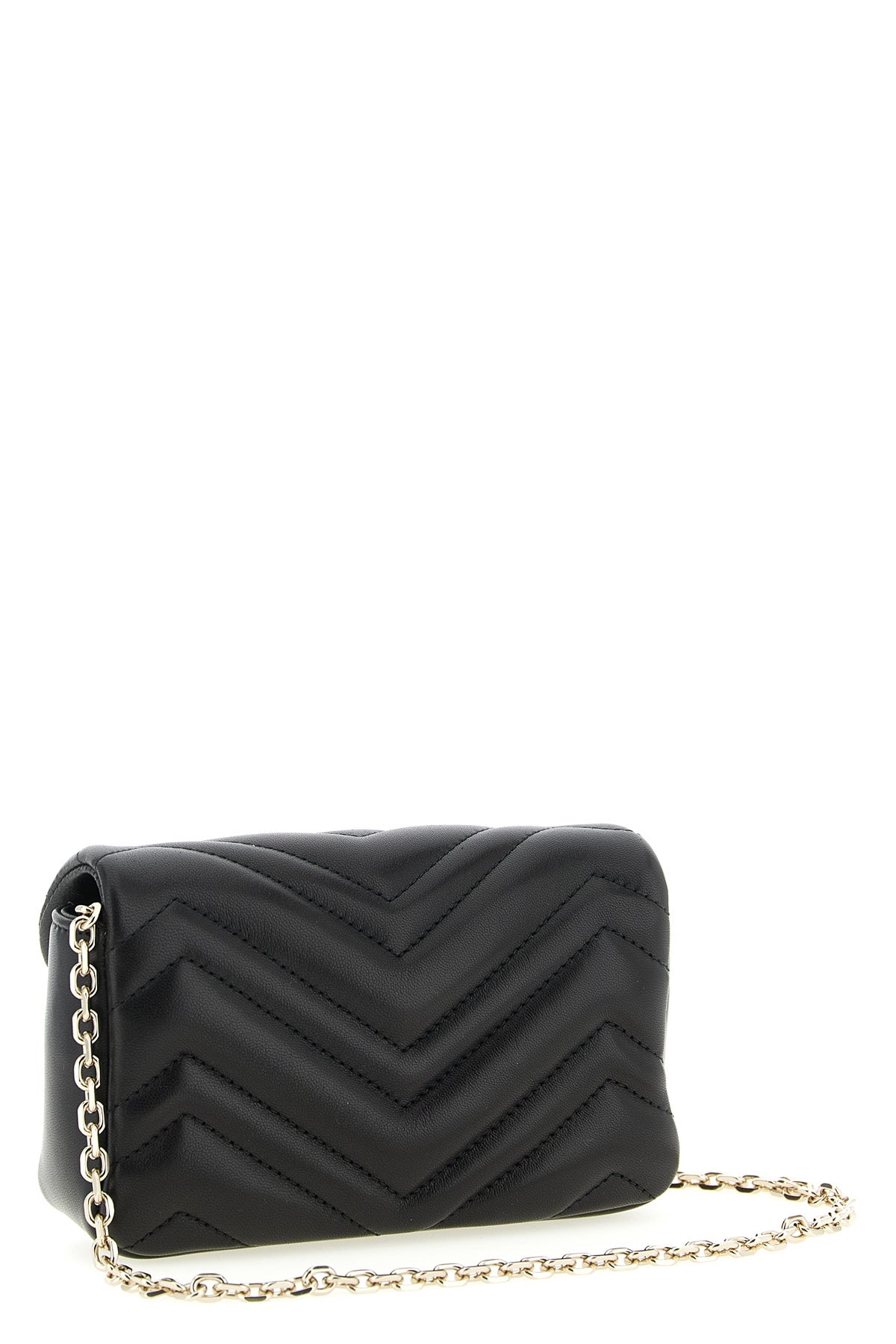 gg marmont mini shoulder bag in chevron pattern matelassé nappa leather