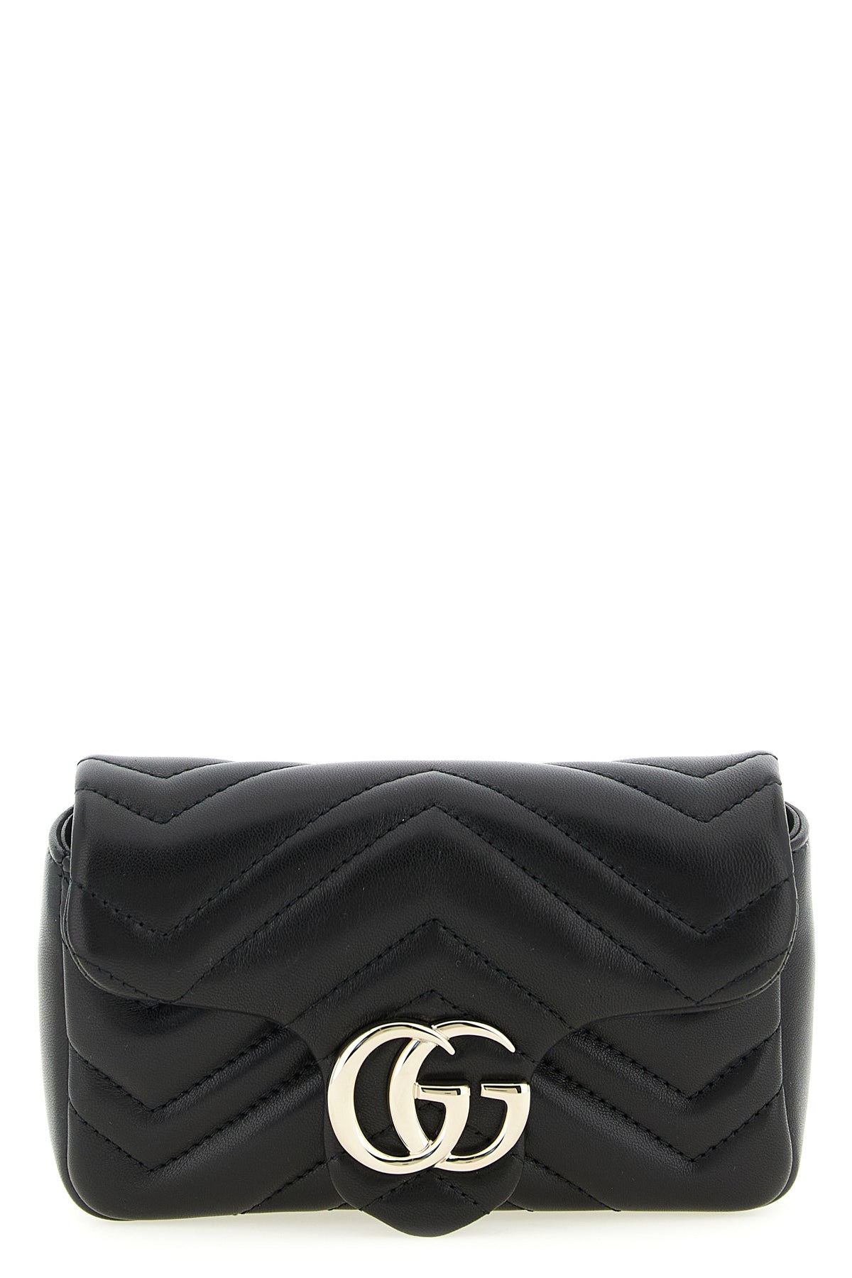 gg marmont mini shoulder bag in chevron pattern matelassé nappa leather