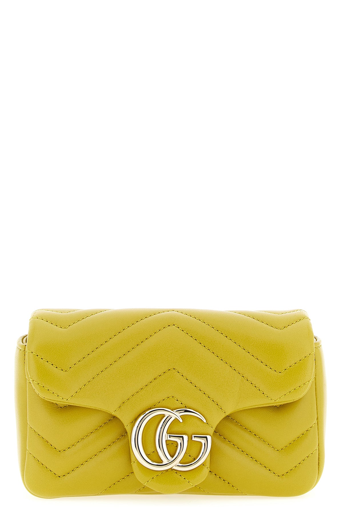 gg marmont mini shoulder bag in chevron pattern matelassé nappa leather