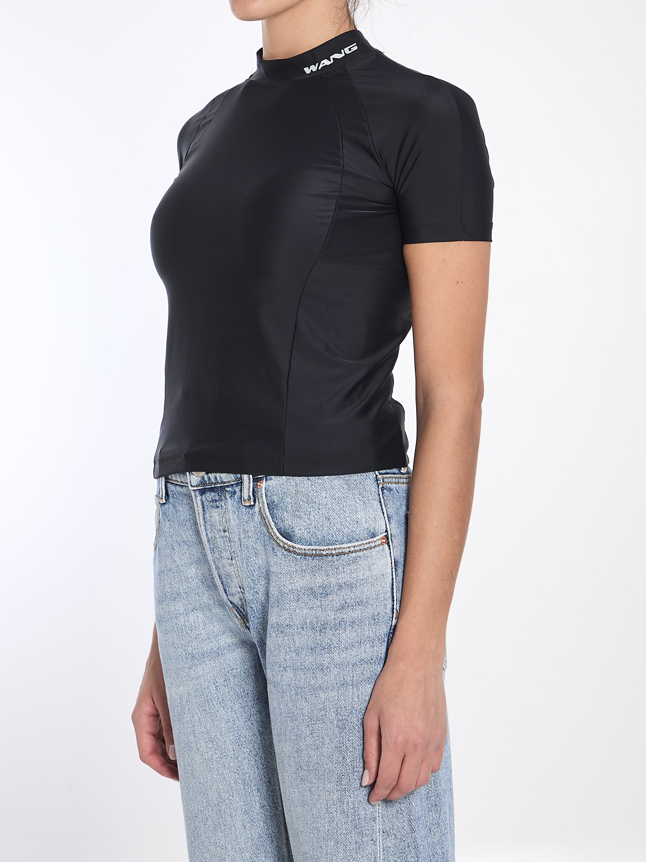 ALEXANDER WANG M rash guard t-shirt with logo