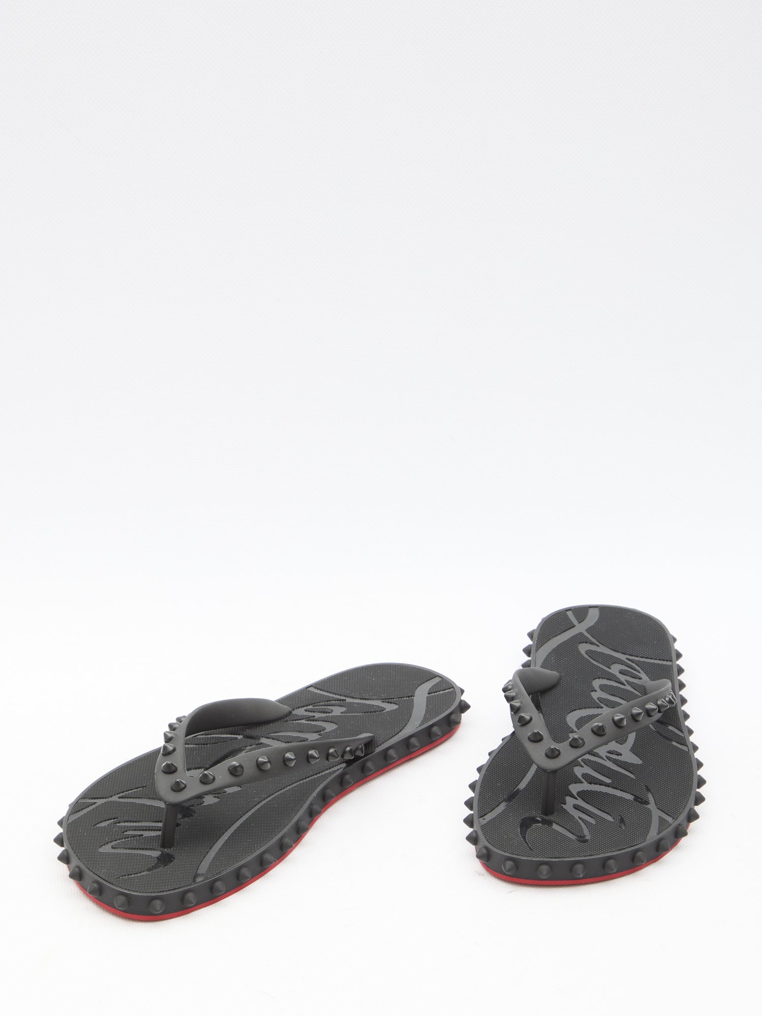 CHRISTIAN LOUBOUTIN 35 super loubi flip flops