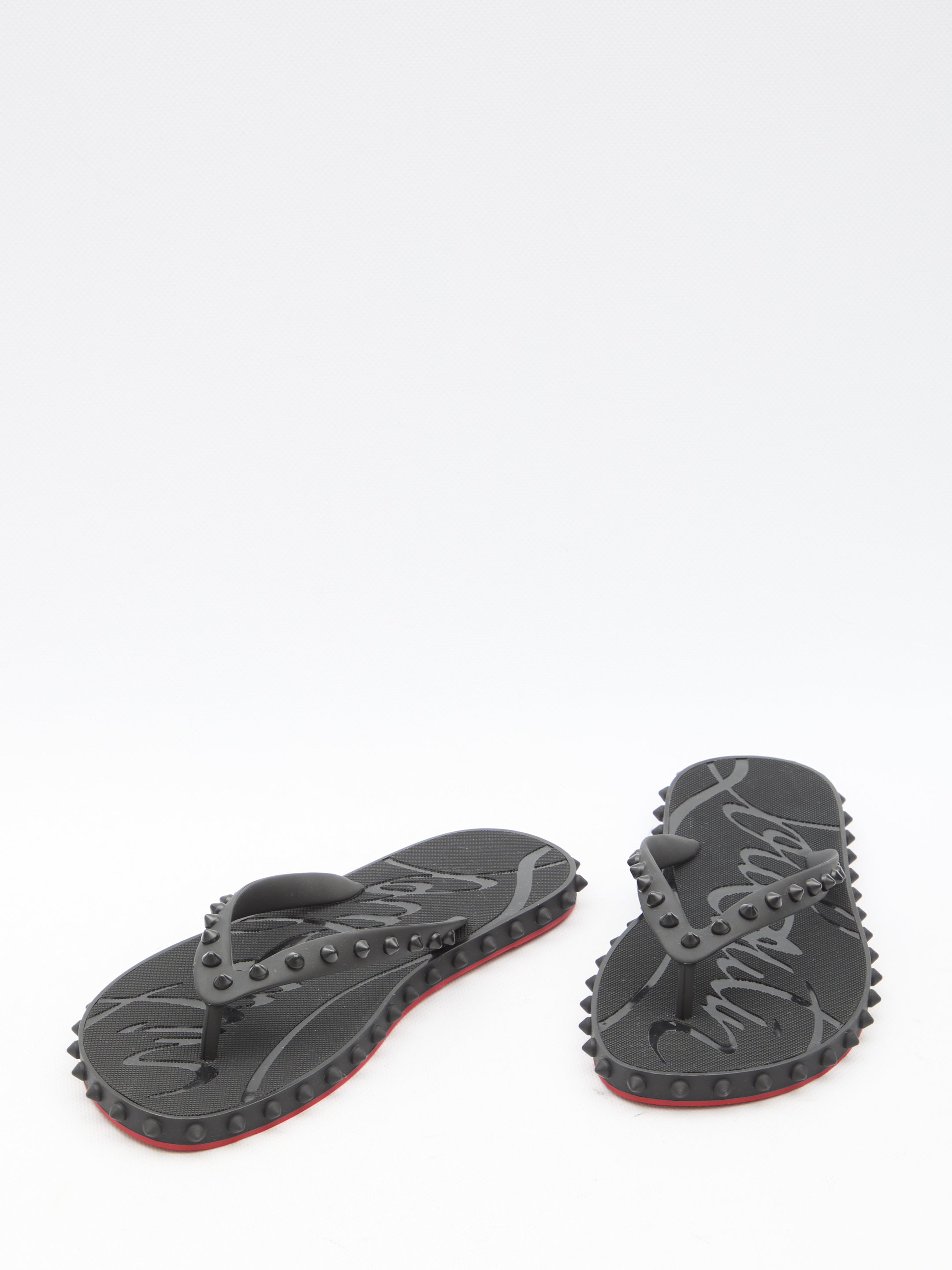 CHRISTIAN LOUBOUTIN 35 super loubi flip flops