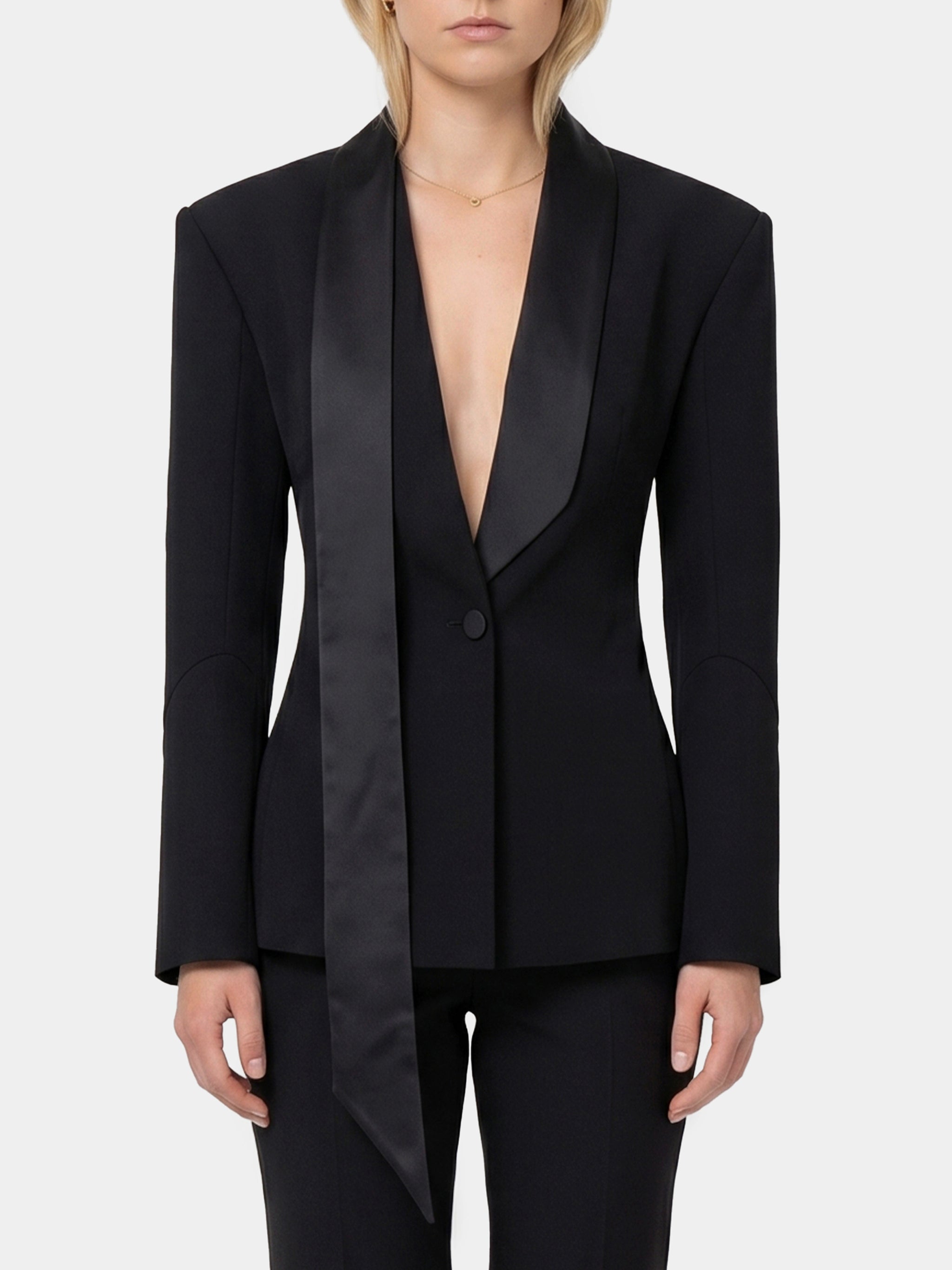 single-breasted tuxedo jacket