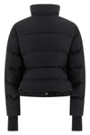 quilted and goose feather padded technical fabric down jacket
