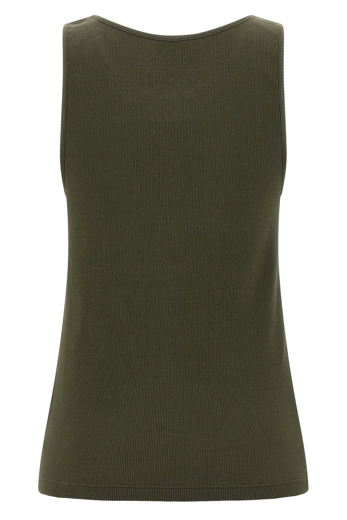 ribbed stretch cotton jersey tank top