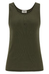 ribbed stretch cotton jersey tank top