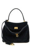 rodeo mini handbag in suede calf leather and smooth calf leather