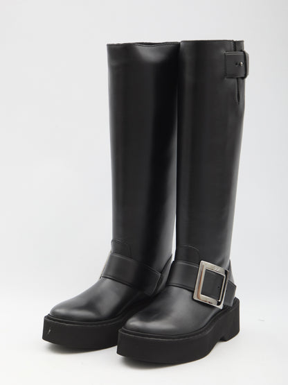 ROGER VIVIER 40 viv rangers high biker boots