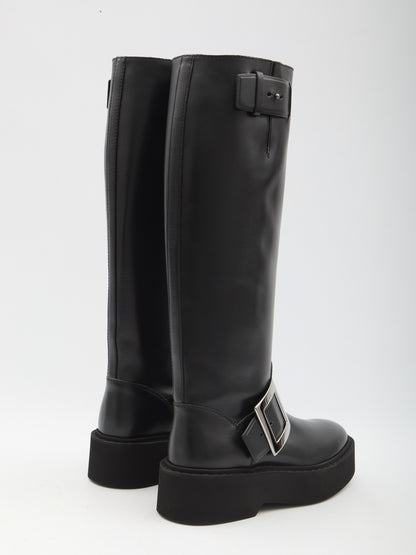 ROGER VIVIER 40 viv rangers high biker boots