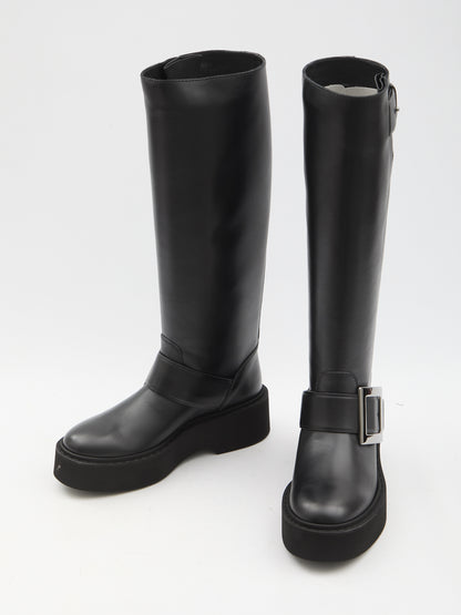 ROGER VIVIER 40 viv rangers high biker boots