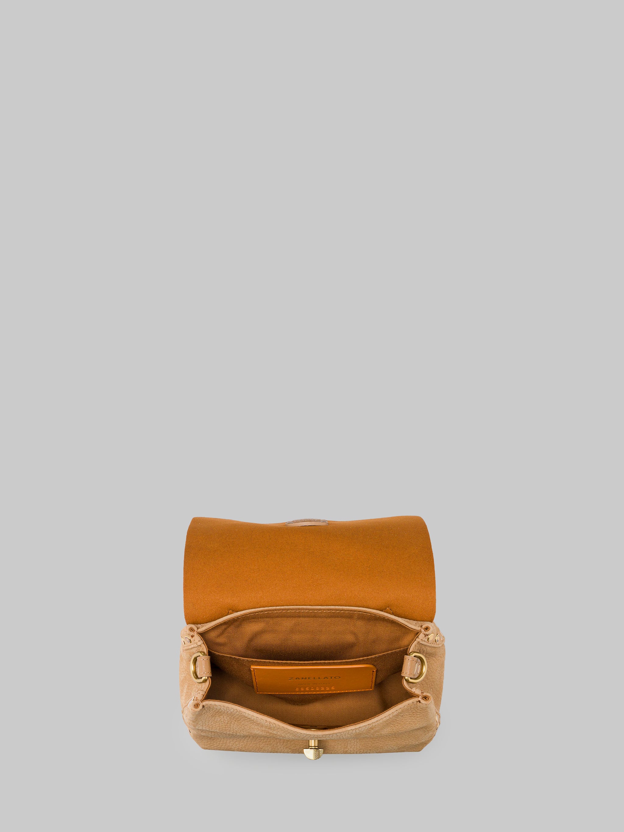 postina baby nabuk jones bag in san gimignano beige