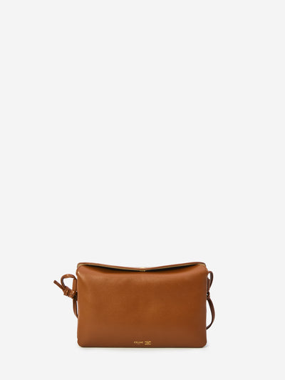 cognac trio flap bag
