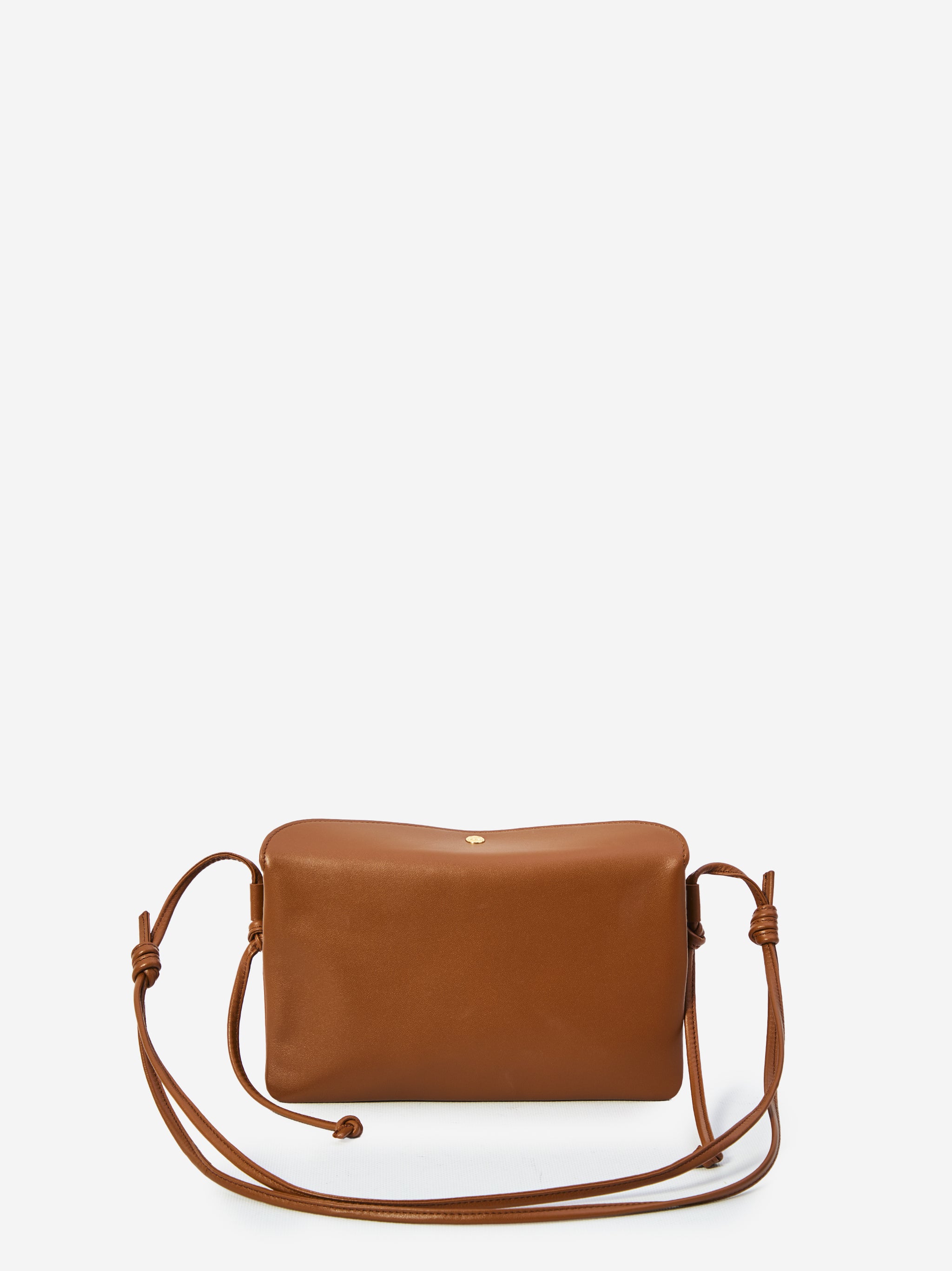 cognac trio flap bag