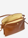 cognac trio flap bag