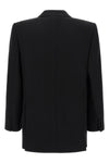 smoking single-breasted blazer in grain de poudre wool