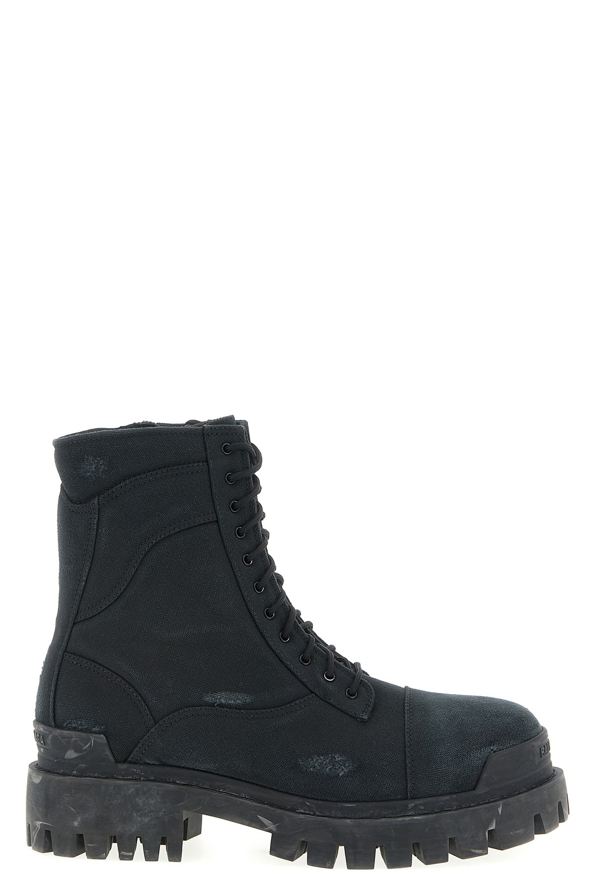 combat strike used-effect cotton canvas boots