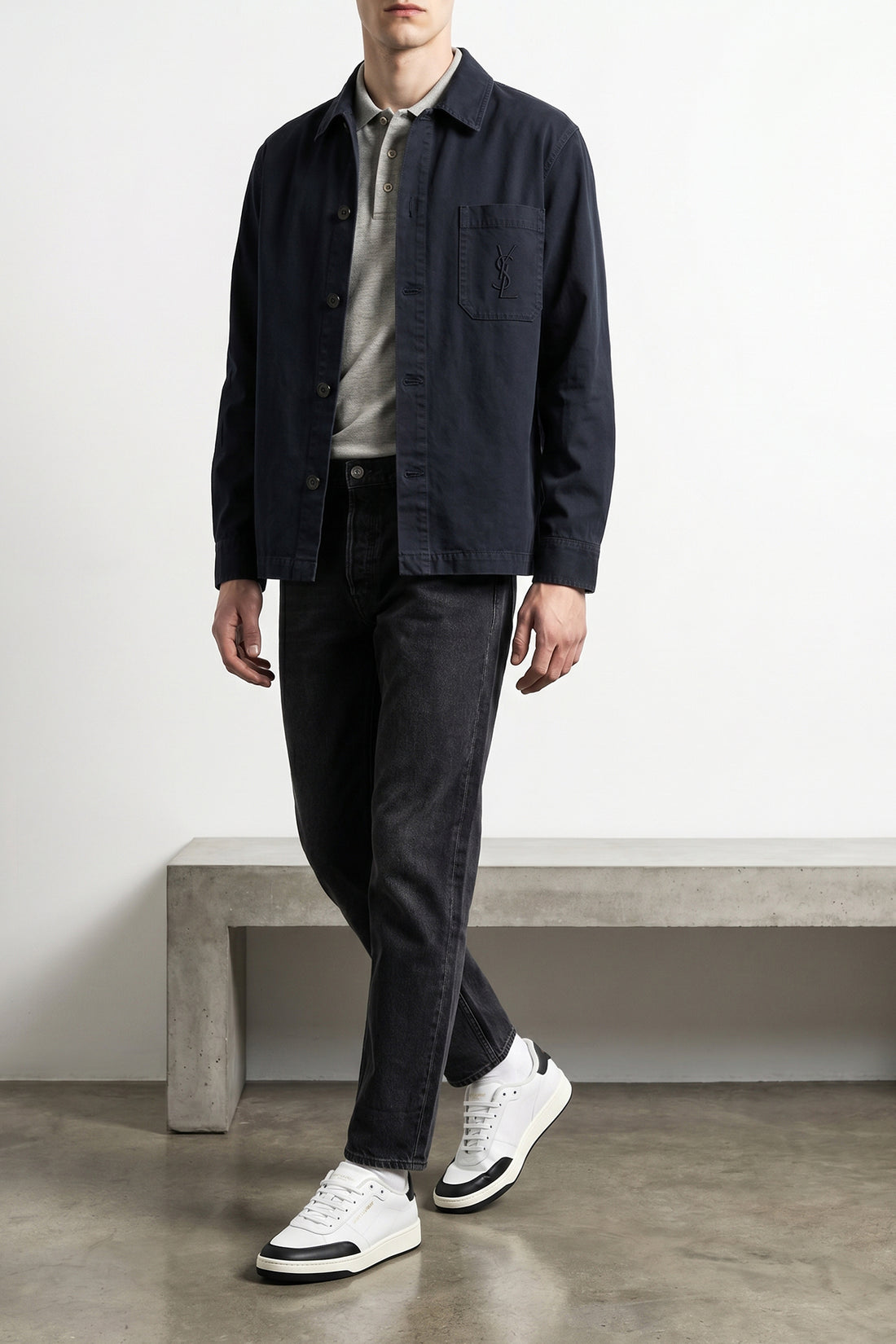 SAINT LAURENT 40 sl/61 smooth leather sneakers