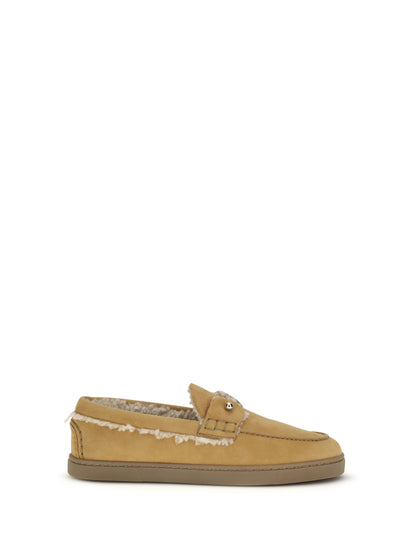CHRISTIAN LOUBOUTIN 36 chambeliboat shearling loafers