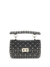 small leather rockstud spike handbag