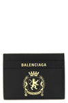 passport card holder in semi-matt textured calf leather