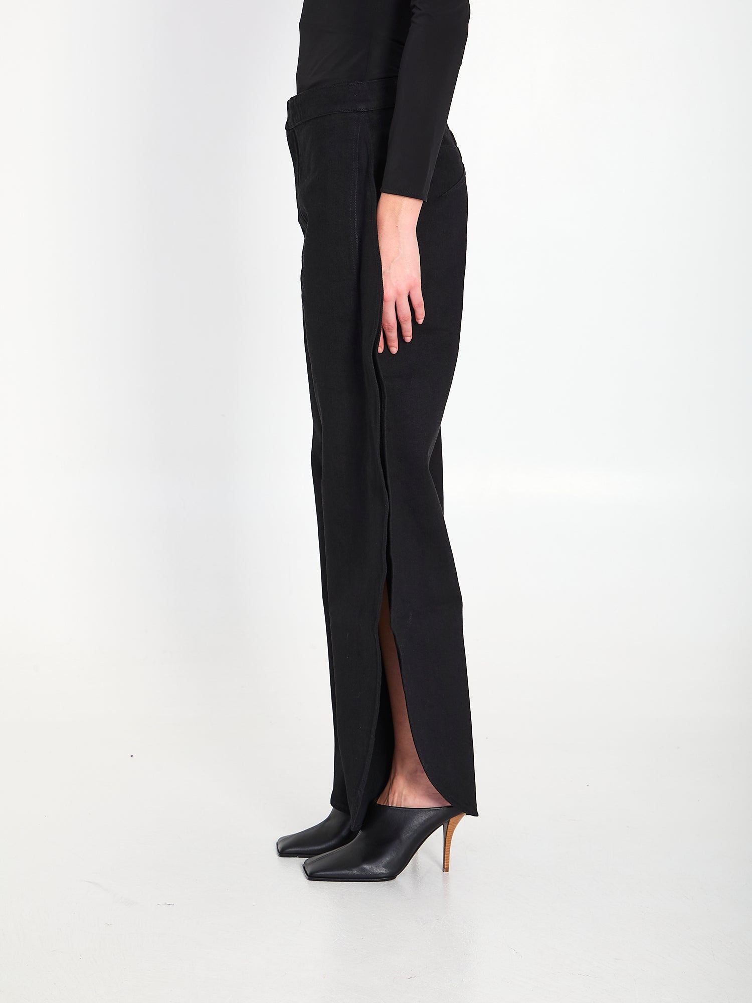 ALAIA 36 petals denim jeans