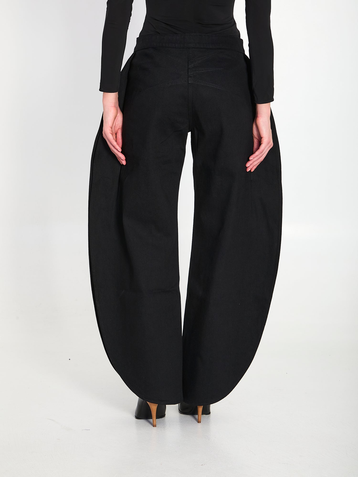 ALAIA 36 petals denim jeans