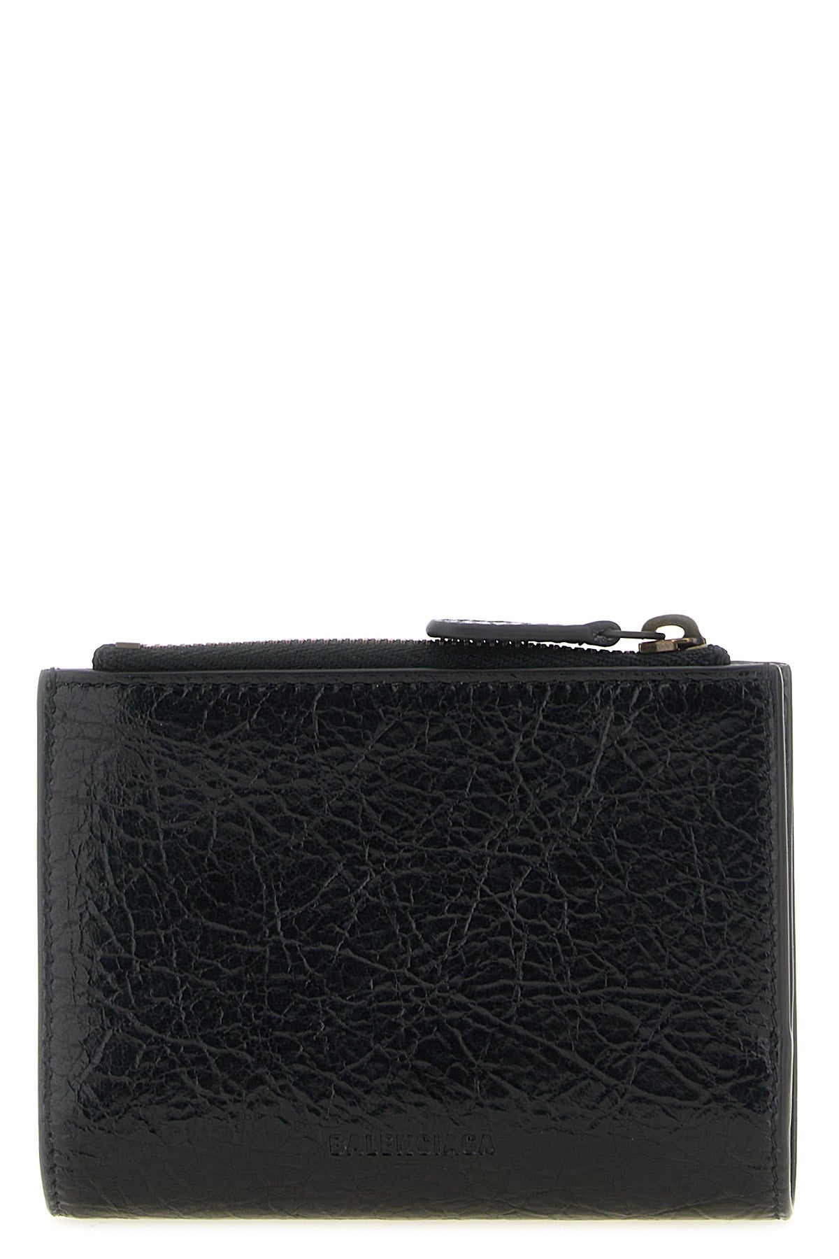 the bi-fold balenciaga le city wallet in arena lambskin leather stands out for