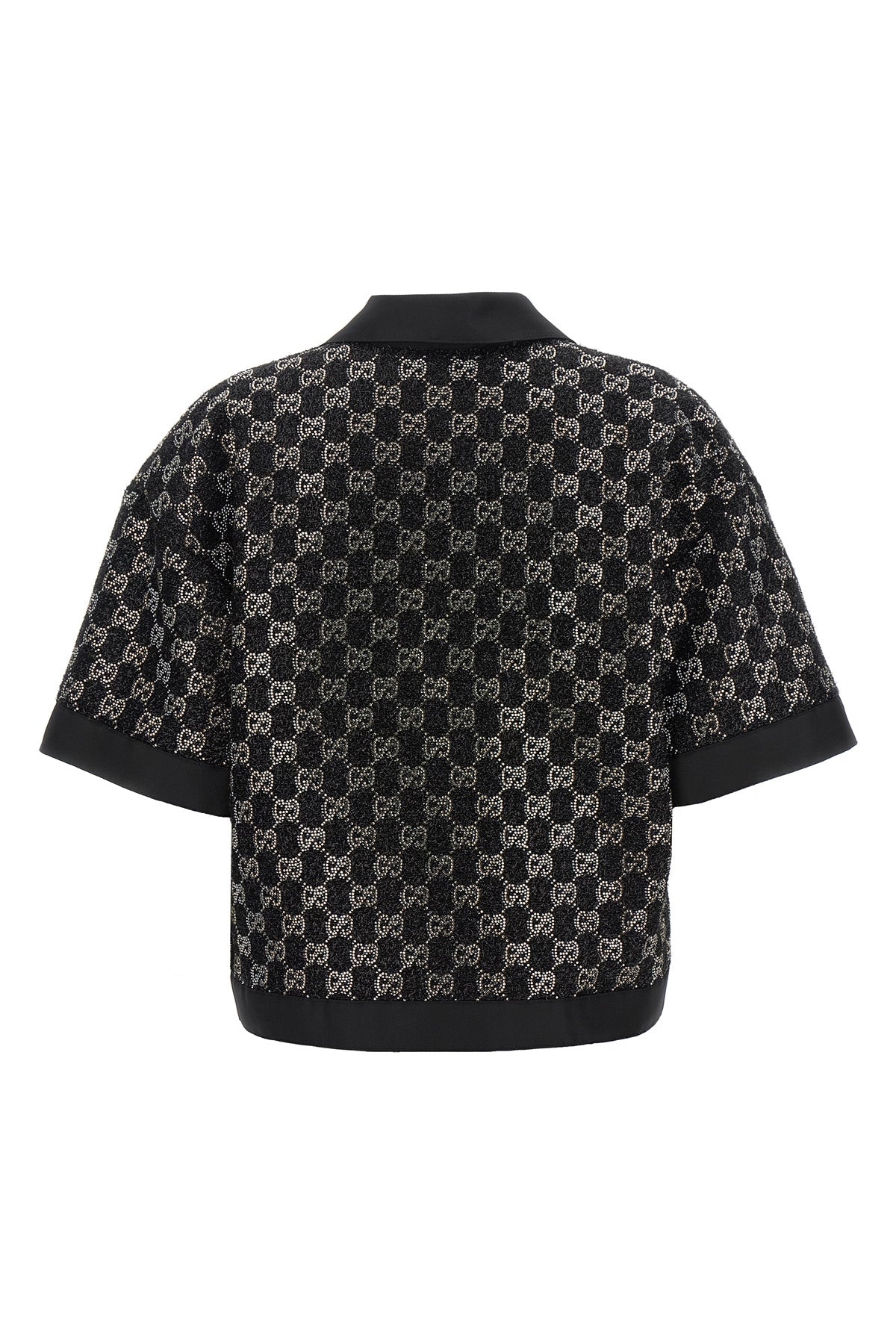 lamé viscose tweed top
