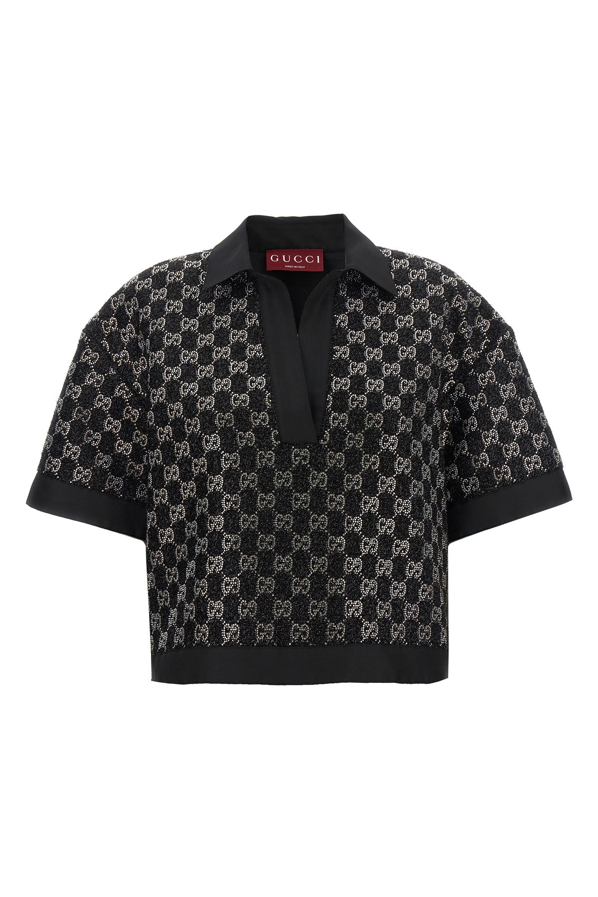 lamé viscose tweed top