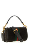 ophidia mini handbag in suede and smooth leather