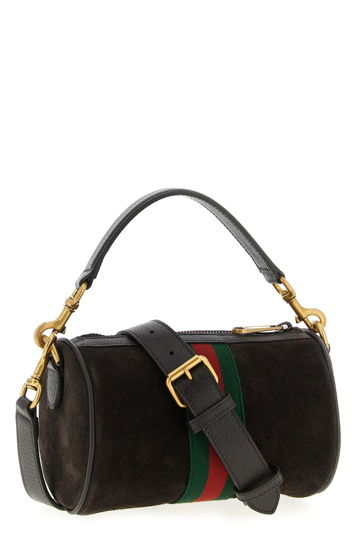 ophidia mini handbag in suede and smooth leather