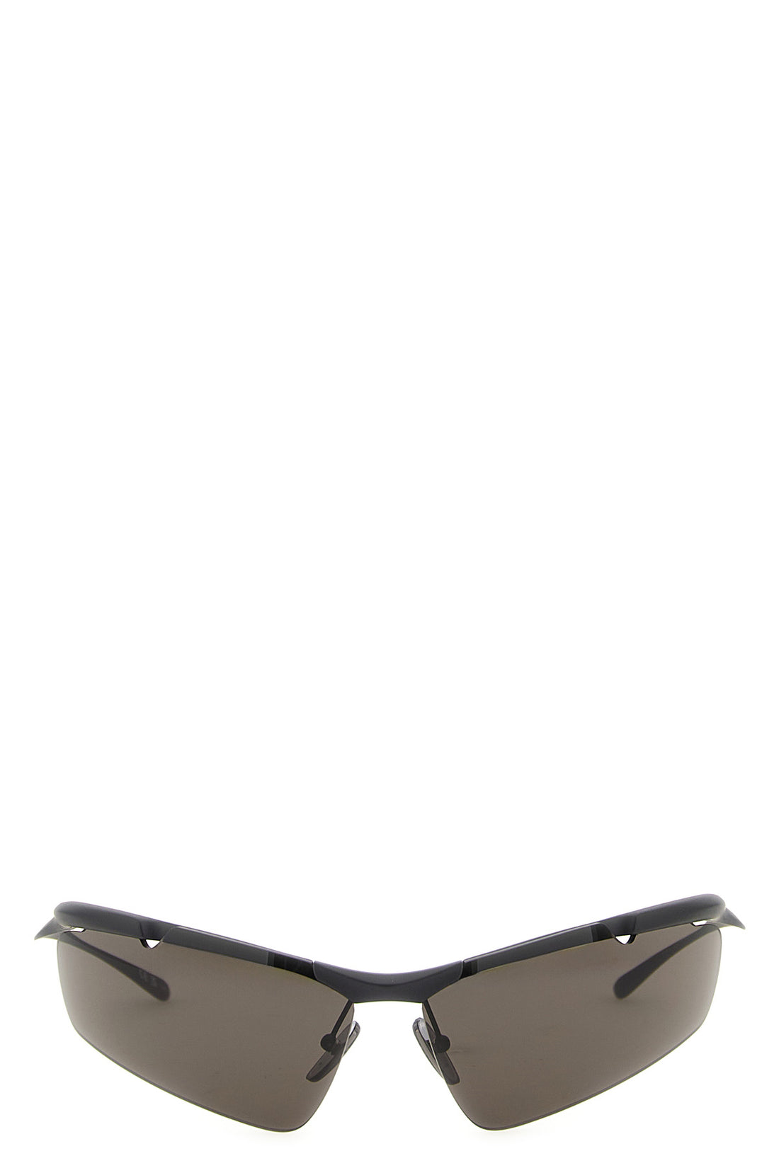 BALENCIAGA OS boomerang sunglasses in matte metal