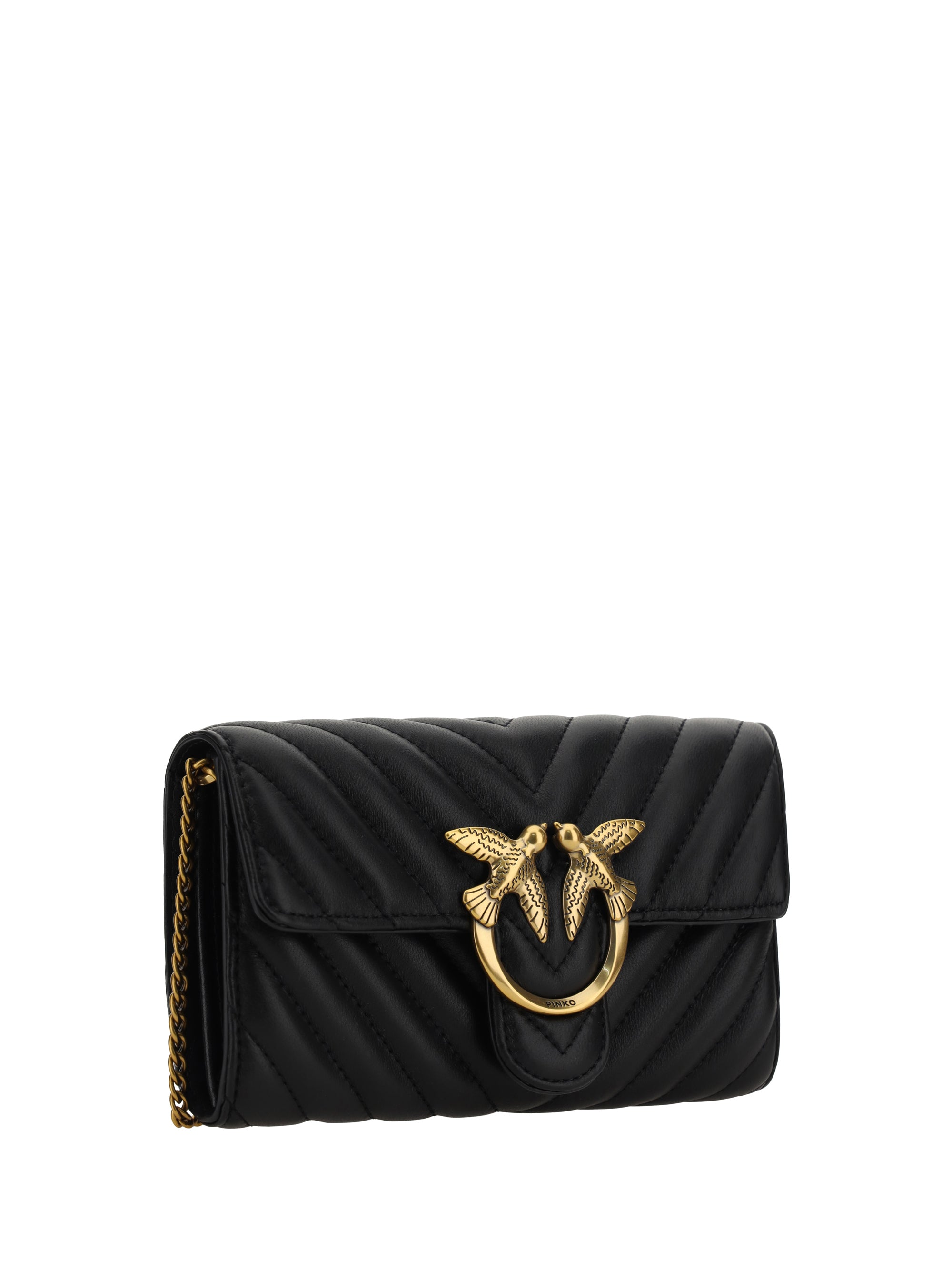 PINKO OS love one shoulder wallet