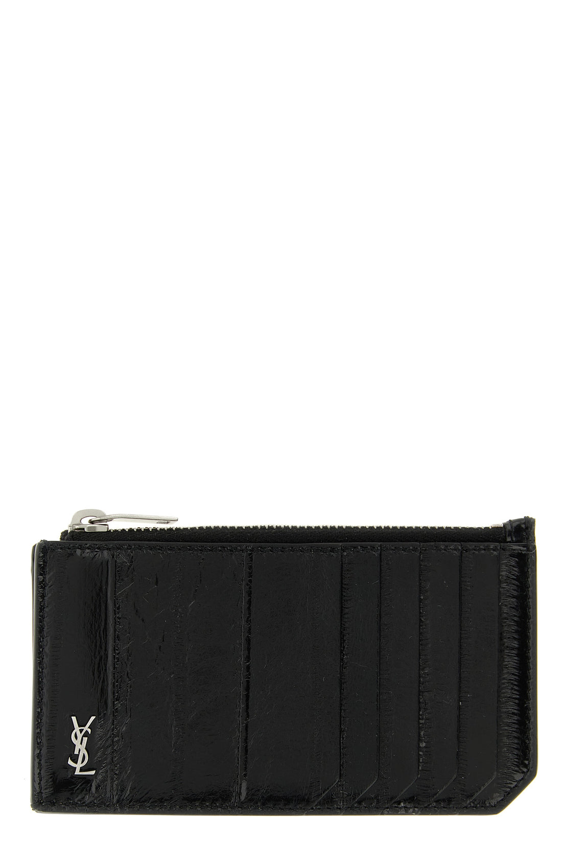 SAINT LAURENT OS eel leather card holder