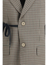 BALENCIAGA 38 single-breasted vichy jacket 