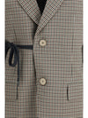 single-breasted vichy jacket